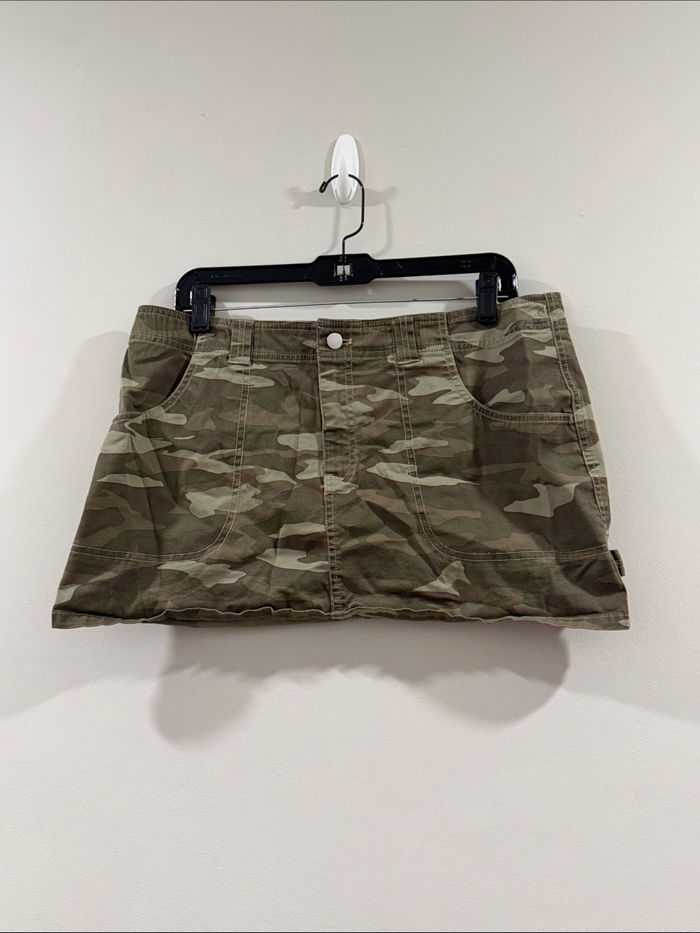 Camo Mini Skirt - Olive Green